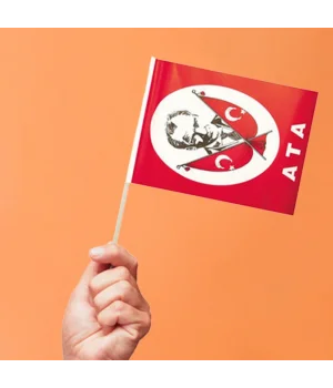 Ata Büyük Boy Çıtalı Bayrak 40lı