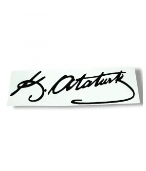 Atatürk İmza Sticker 2li ( 24 cm)