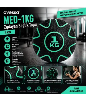 Avessa Med-1Kg Zıplayan Sağlık Topu 1Kg