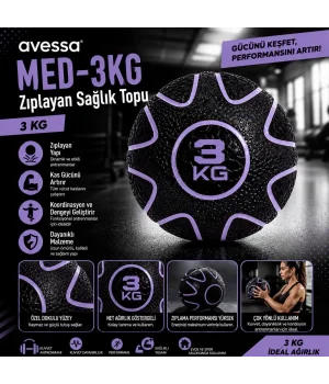 Avessa Med-3Kg Zıplayan Sağlık Topu 3Kg