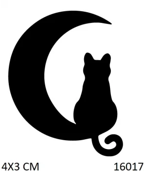 Ayda Bir Kedi Geçici Dövme Şablonu