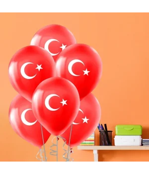 Ay Yıldız Baskılı Pastel Balon 11