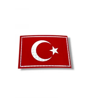 Ay Yıldız Folyolu Bayrak Sticker 8x12 cm (10lu)
