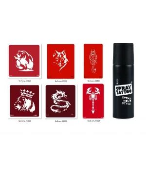 Ayı Ve Akrep Geçici Sprey Dövme Seti Spray Tatto