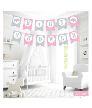 Baby Shower Pembe Harf Afiş