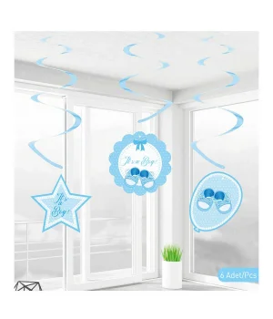 Babyshower Erkek Sarkıt Süs 6lı