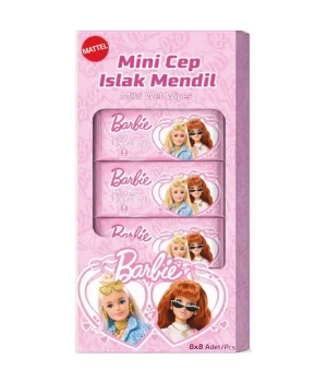 Barbie Islak Mini Cep Mendili 8'li