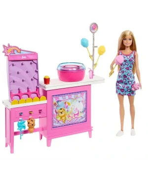 Barbie Pamuk Şekeri Standı Oyun Seti