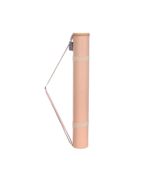 BBack Deri Proje Tüpü (Proje Taşıma Çantası) PASTEL PEMBE