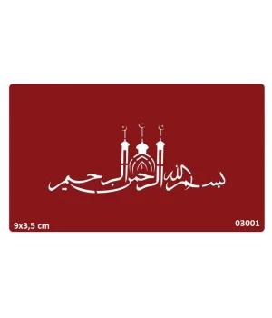 Besmele Cami Geçici Dövme Şablonu Kına Kalıpları