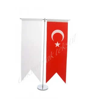 Beyaz Kırlangıç Masa Bayrağı Seti
