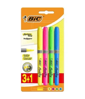 Bic Brite Liner Grip Fosforlu İşaretleme Kalemi Seti 4 Renk