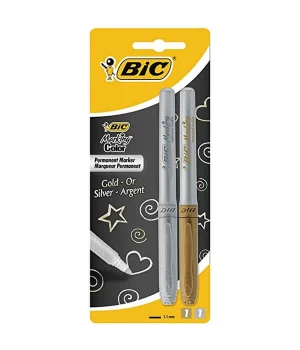 Bic İntensity Permanent Markör Altın Gümüş 2Li (900340)