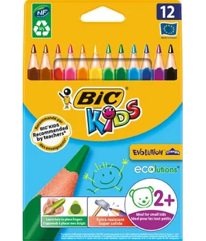 Bic Kids Evolution Triangle Üçgen Jumbo Boya Kalemi 12 Renk