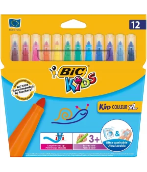 Bic Kids Kid Couleur XL Keçeli Boya Kalemi 12 Renk