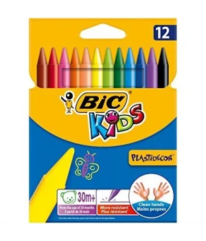Bic Kids Plastidecor Silinebilir Mum Pastel Boya 12 Renk