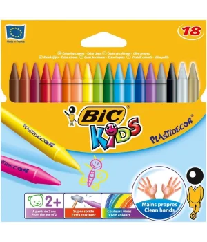 Bic Kids Plastidecor Silinebilir Mum Pastel Boya 18 Renk