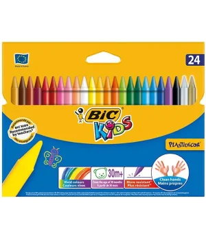 Bic Kids Plastidecor Silinebilir Mum Pastel Boya 24 Renk
