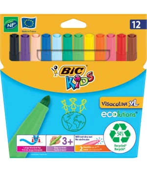 Bic Kids Visacolor XL Keçeli Boya Kalemi 12 Renk