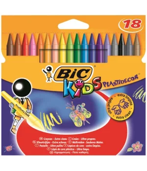 Bic Plastidecor Silinebilir Pastel Boya 18 Renk Karton Kutu (8297714)