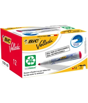 Bic Velleda 1701 Beyaz Tahta Kalemi Kırmızı 12li Kutu