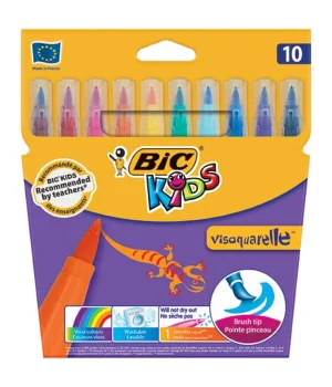 Bic Visa Fırça Uçlu Keçeli Kalem 10 Renk (8289641)