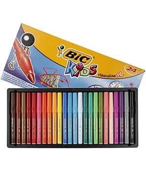 Bic Visa Yıkanabilir Jumbo Keçeli Kalem 24 Renk (8290053)