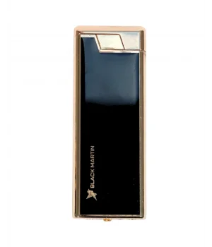 Black Martin Tek Torch Çakmak Siyah-Gold BM471 - Parmida