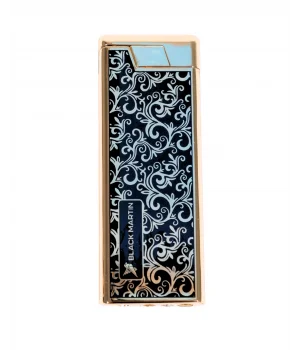 Black Martin Tek Torch Çakmak Siyah-Gold BM473 - Parmida