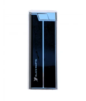 Black Martin Tek Torch Çakmak Siyah-Gümüş BM472 - Parmida