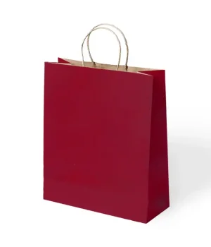 Bordo Büküm Saplı Kraft Çanta 45x50cm