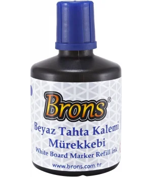 Brons Beyaz Tahta Kalemi Mürekkebi 100 cc. Mavi
