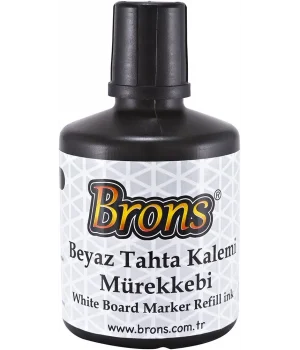 Brons Beyaz Tahta Kalemi Mürekkebi 100 cc. Siyah