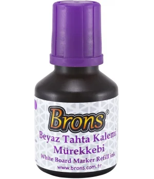 Brons Beyaz Tahta Kalemi Mürekkebi 30 cc. Mor