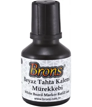 Brons Beyaz Tahta Kalemi Mürekkebi 30 cc. Siyah