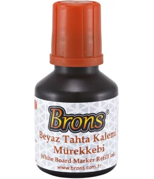Brons Beyaz Tahta Kalemi Mürekkebi 30 cc. Turuncu