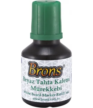 Brons Beyaz Tahta Kalemi Mürekkebi 30 cc. Yeşil