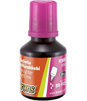Brons Fosforlu Kalem Mürekkebi 30 cc. Pembe