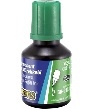 Brons Permanent Marker Mürekkebi 30 cc. YEŞİL