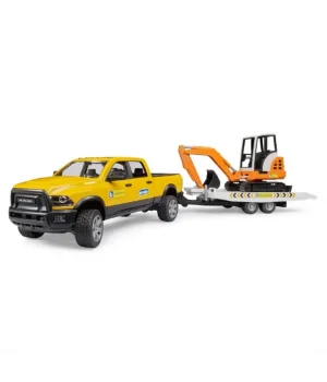 Bruder Ram 2500 Römorklu Pickup ve Mini Ekskavatör 02546