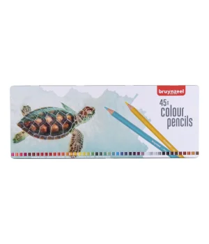 Bruynzeel Colour Pencils Turtle Set Kuru Boya Kalemi Seti 45 Renk Metal Kutu