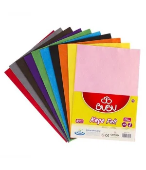 Bu-Bu Keçe 20x30 Cm.10 Renk 10Lu (BUBU-KE0001)