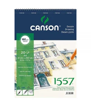 Canson 1557 Dessin Resim ve Eskiz Çizim Defteri 180 gr. A4 20 Sayfa