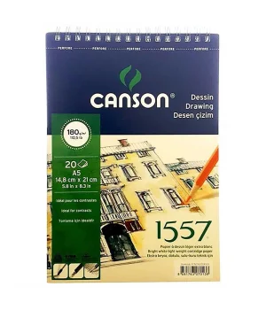Canson 1557 Dessin Resim ve Eskiz Çizim Defteri 180 gr. A5 20 Sayfa