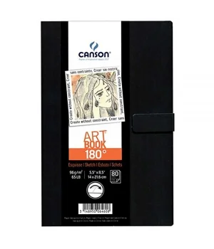 Canson Art Book 180° Açılabilen Eskiz Çizim Defteri 96 gr. 14x21.6 cm. 80 Sayfa