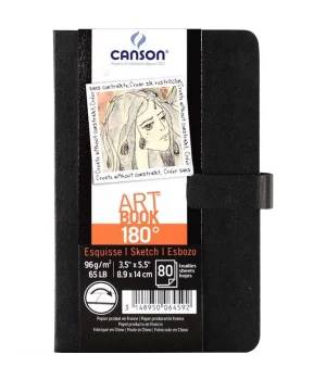Canson Art Book 180° Açılabilen Eskiz Çizim Defteri 96 gr. 8.9x14 cm. 80 Sayfa