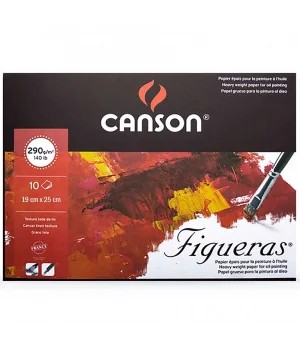 Canson Figueras Tuval Görünümlü Yağlı Boya Defteri 290 gr. 19x25 cm. 10 yaprak