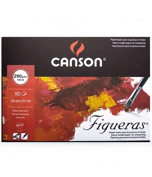 Canson Figueras Tuval Görünümlü Yağlı Boya Defteri 290 gr. 24x33 cm. 10 yaprak