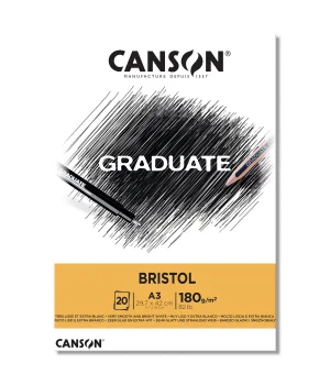 Canson Graduate Bristol Defteri Blok 180 gr. A3 20 Sayfa