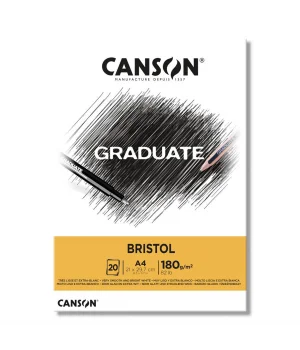 Canson Graduate Bristol Defteri Blok 180 gr. A4 20 Sayfa